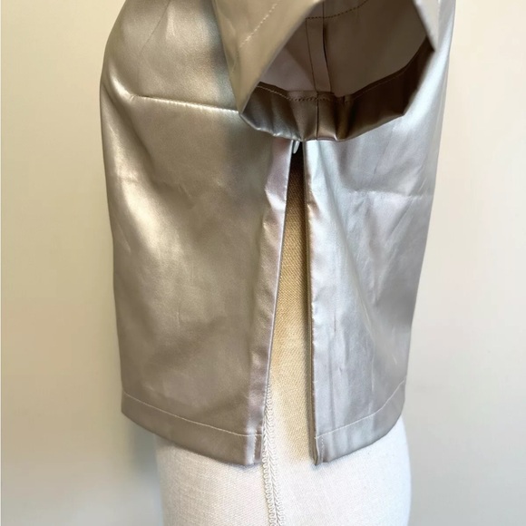 Anthropologie Porridge Clothing XXS Gold Shirt Short Sleeve NWT $88 New - Picture 10 of 16